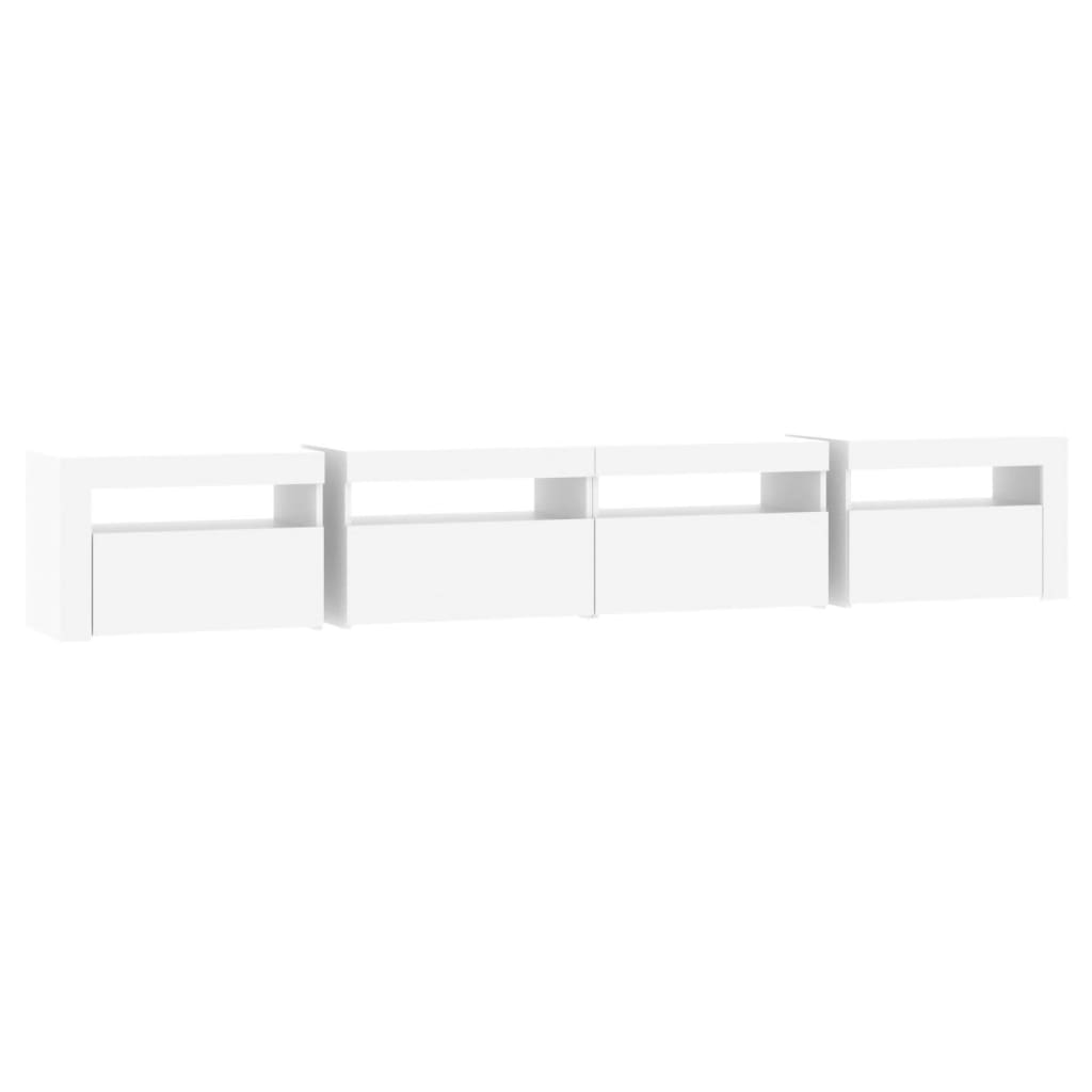 Tv Skříňka S Led Osvětlením Bílá 240X35X40 Cm
