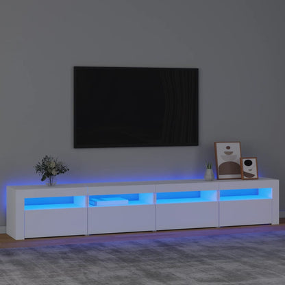 Tv Skříňka S Led Osvětlením Bílá 240X35X40 Cm