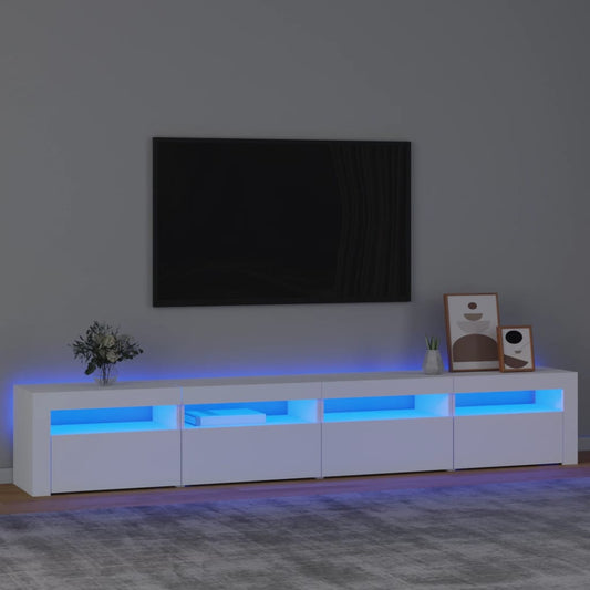 Tv Skříňka S Led Osvětlením Bílá 240X35X40 Cm