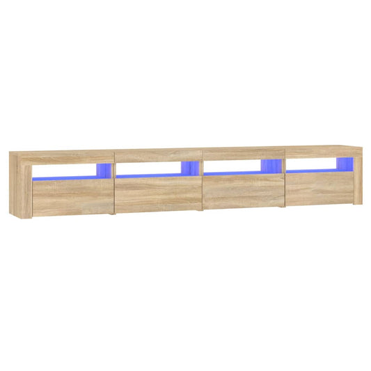 Tv Skříňka S Led Osvětlením Dub Sonoma 240X35X40 Cm