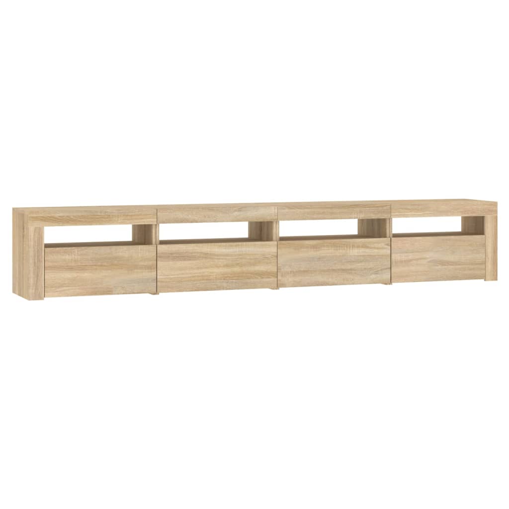 Tv Skříňka S Led Osvětlením Dub Sonoma 240X35X40 Cm