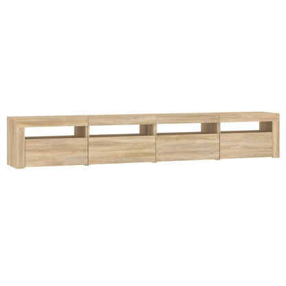 Tv Skříňka S Led Osvětlením Dub Sonoma 240X35X40 Cm