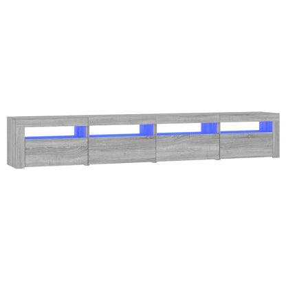 Tv Skříňka S Led Osvětlením Šedá Sonoma 240X35X40 Cm