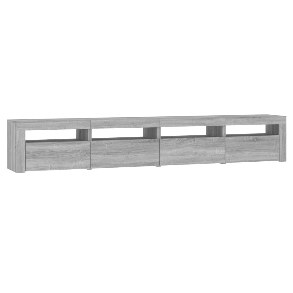 Tv Skříňka S Led Osvětlením Šedá Sonoma 240X35X40 Cm