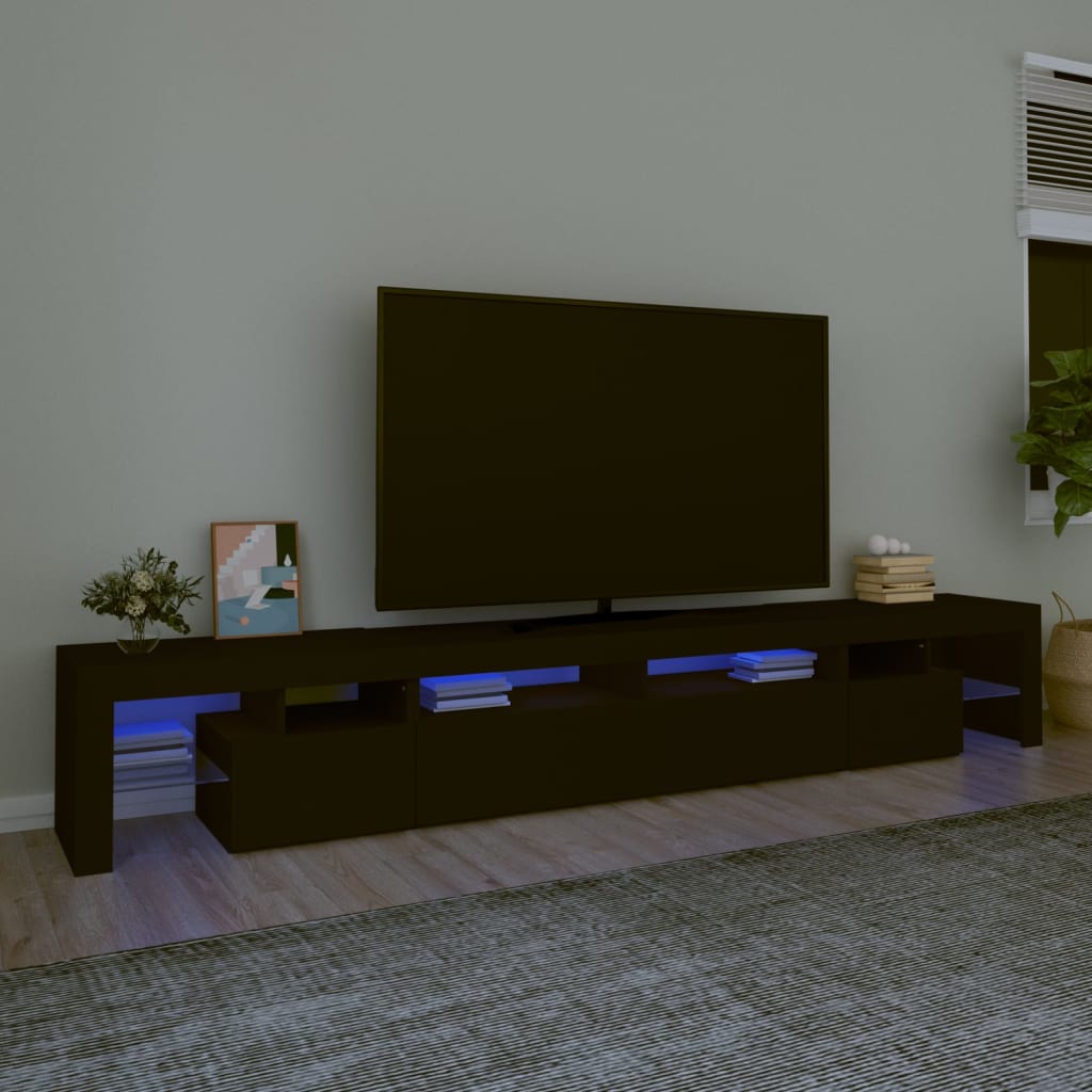 Tv Skříňka S Led Osvětlením 260X36,5X40 Cm