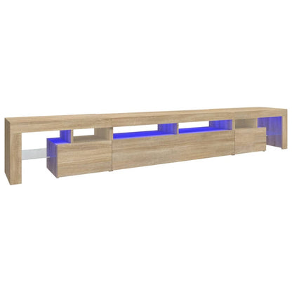 Tv Skříňka S Led Osvětlením Dub Sonoma 260X36,5X40 Cm