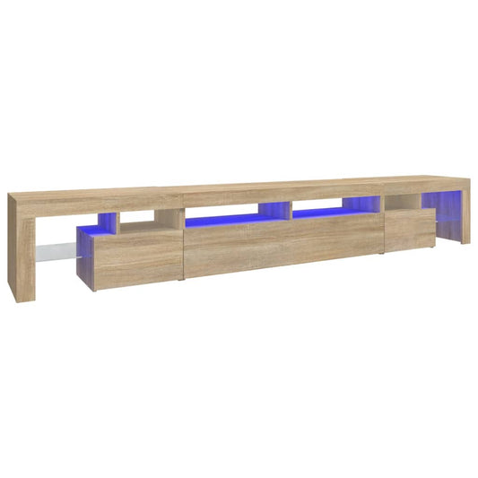 Tv Skříňka S Led Osvětlením Dub Sonoma 260X36,5X40 Cm