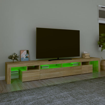 Tv Skříňka S Led Osvětlením Dub Sonoma 260X36,5X40 Cm