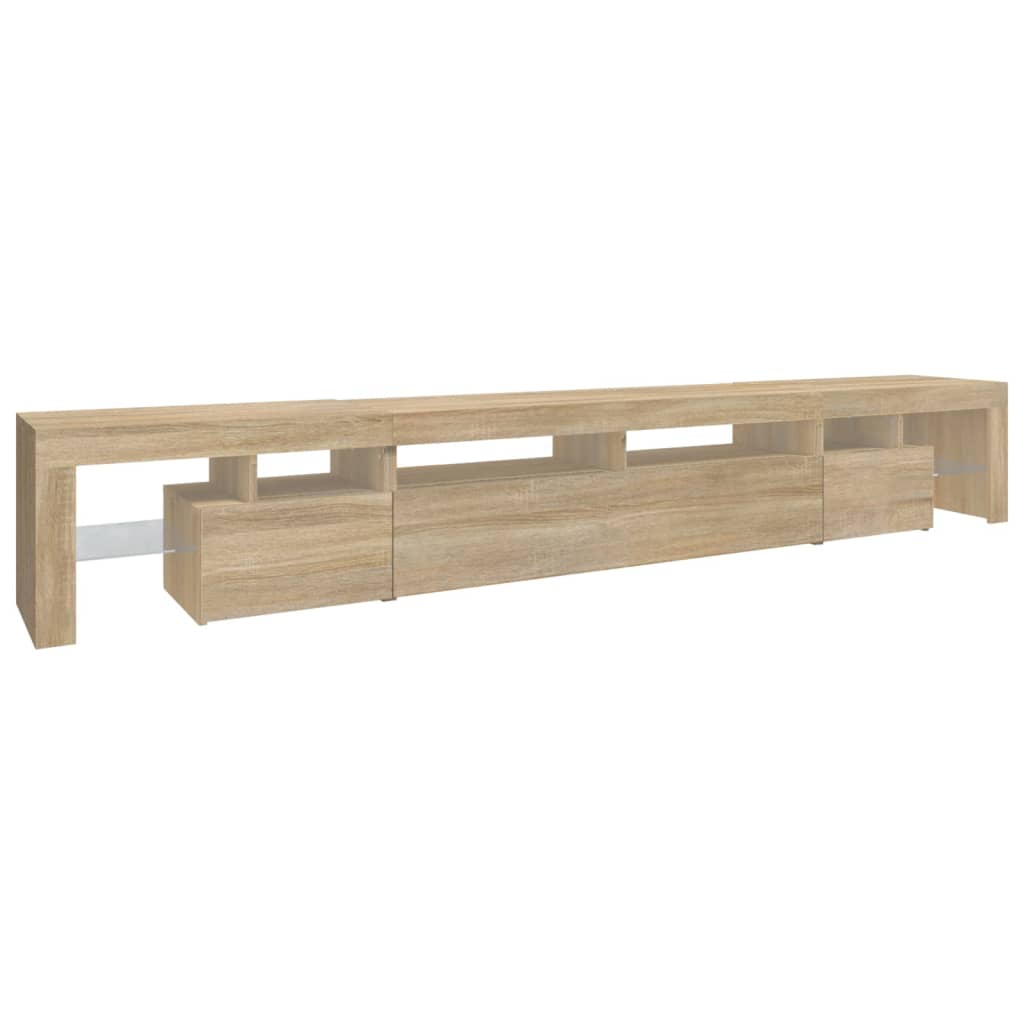Tv Skříňka S Led Osvětlením Dub Sonoma 260X36,5X40 Cm