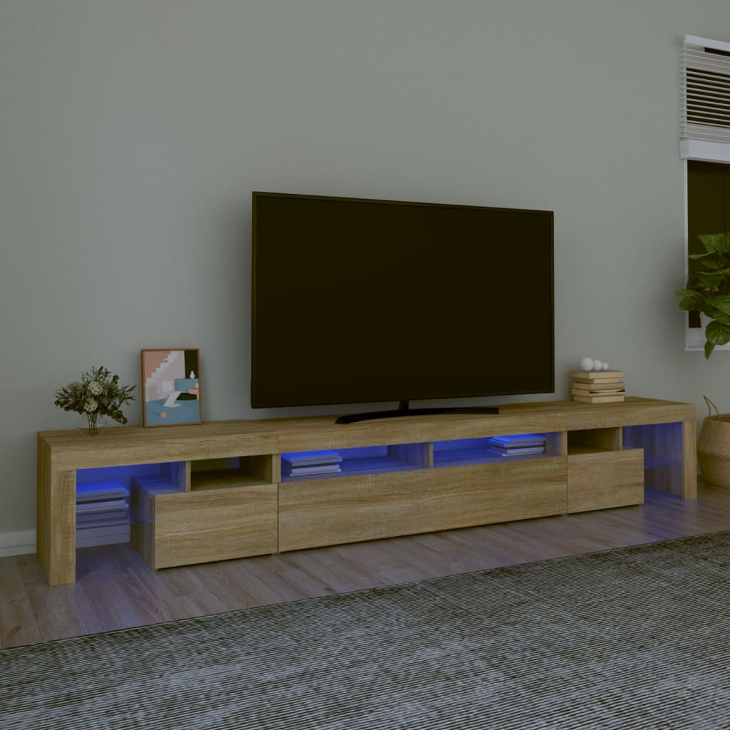 Tv Skříňka S Led Osvětlením 260X36,5X40 Cm
