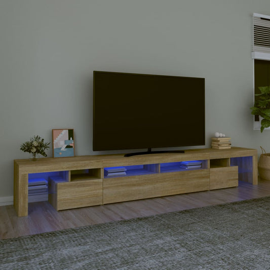 Tv Skříňka S Led Osvětlením Dub Sonoma 260X36,5X40 Cm