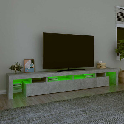 Tv Skříňka S Led Osvětlením Betonově Šedá 260X36,5X40 Cm