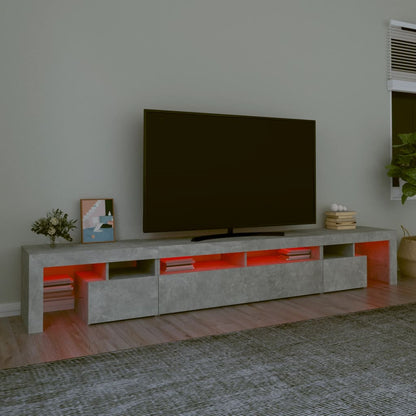 Tv Skříňka S Led Osvětlením Betonově Šedá 260X36,5X40 Cm