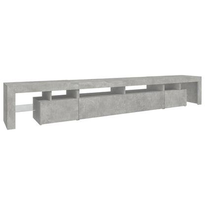 Tv Skříňka S Led Osvětlením Betonově Šedá 260X36,5X40 Cm