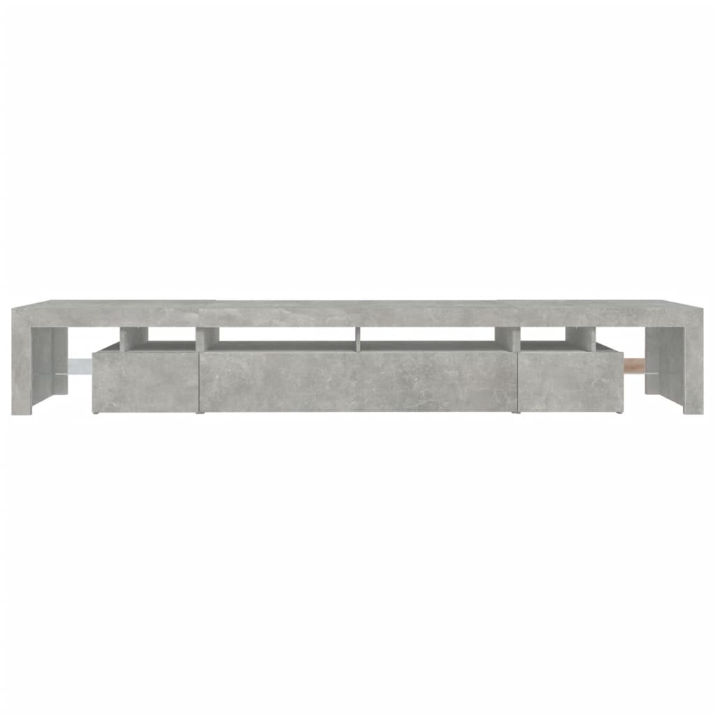 Tv Skříňka S Led Osvětlením Betonově Šedá 260X36,5X40 Cm