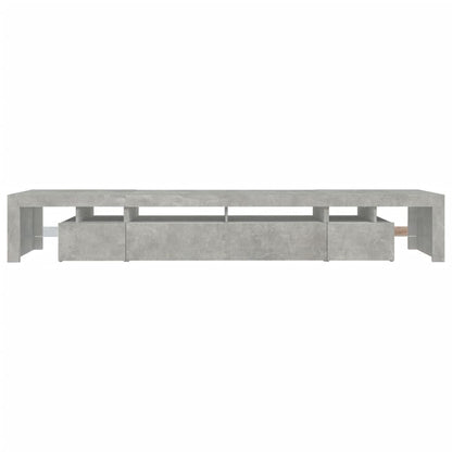 Tv Skříňka S Led Osvětlením Betonově Šedá 260X36,5X40 Cm
