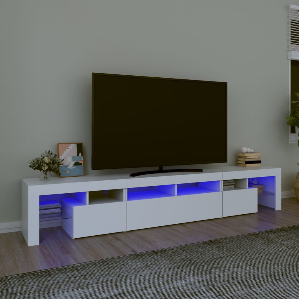 Tv Skříňka S Led Osvětlením 260X36,5X40 Cm