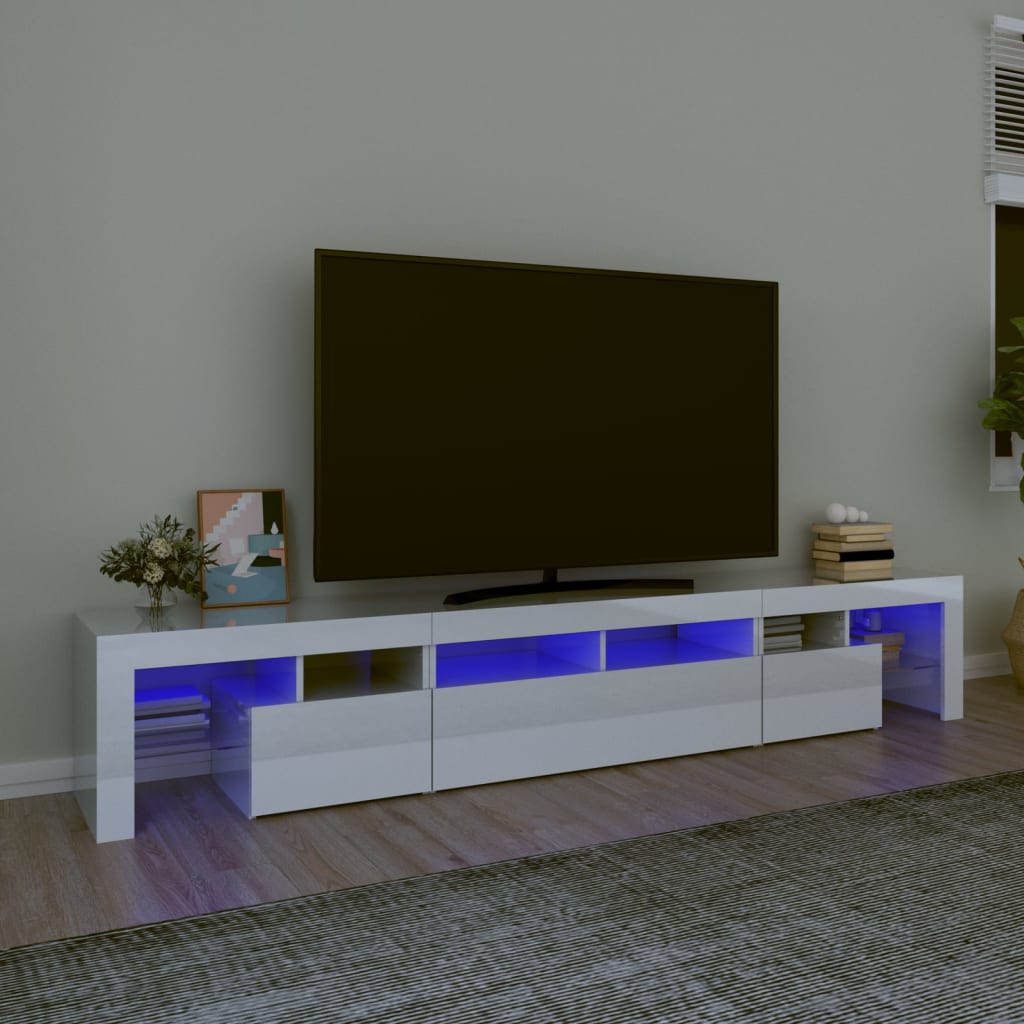Tv Skříňka S Led Osvětlením 260X36,5X40 Cm