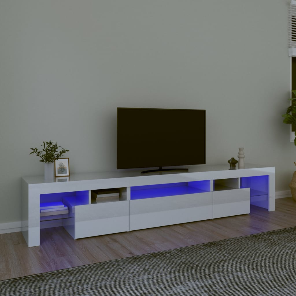 Tv Skříňka S Led Osvětlením 260X36,5X40 Cm
