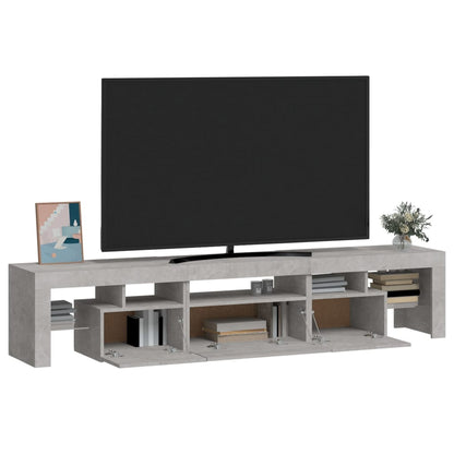 Tv Skříňka S Led Osvětlením Betonově Šedá 200X36,5X40 Cm