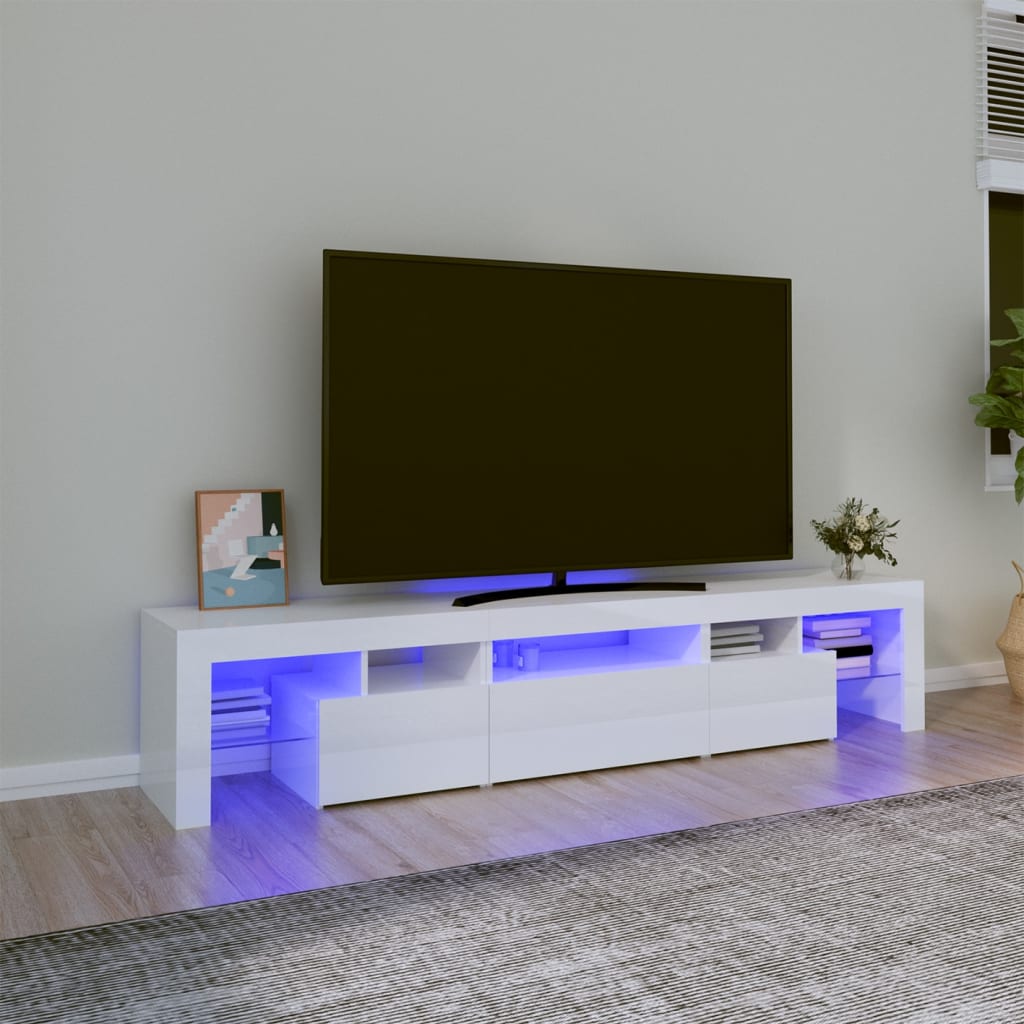 Tv Skříňka S Led Osvětlením 260X36,5X40 Cm