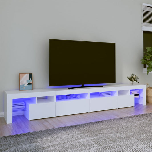 Tv Skříňka S Led Osvětlením Bílá 260X36,5X40 Cm