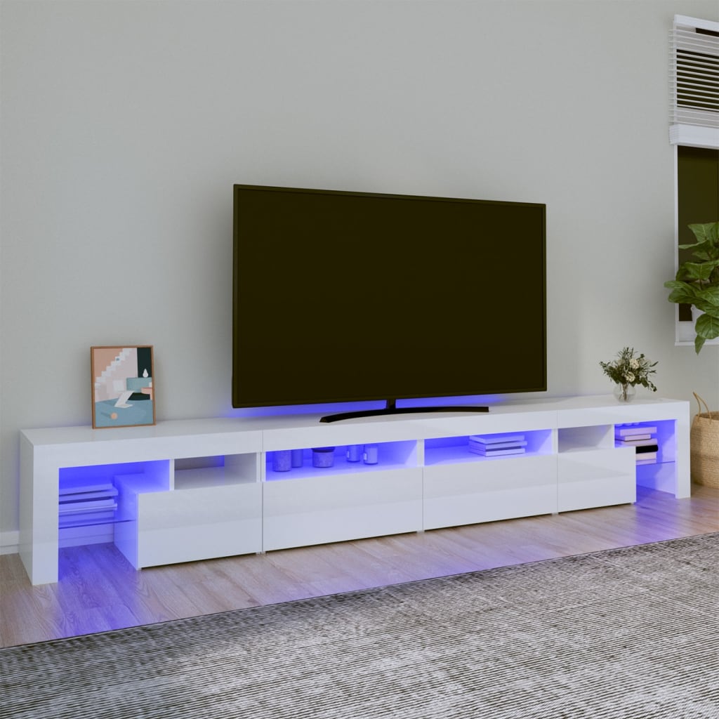 Tv Skříňka S Led Osvětlením 260X36,5X40 Cm