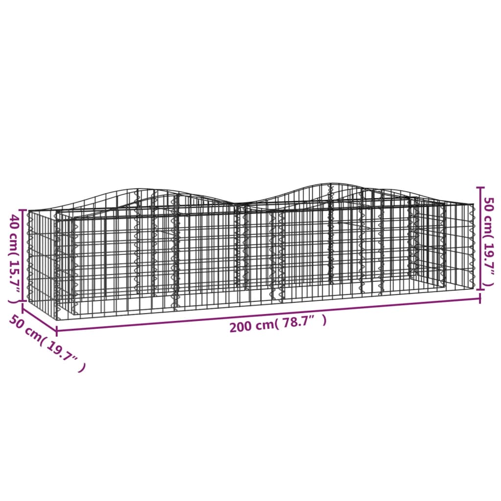 Klenutý Gabion Vyvýšený Záhon Pozinkované Železo