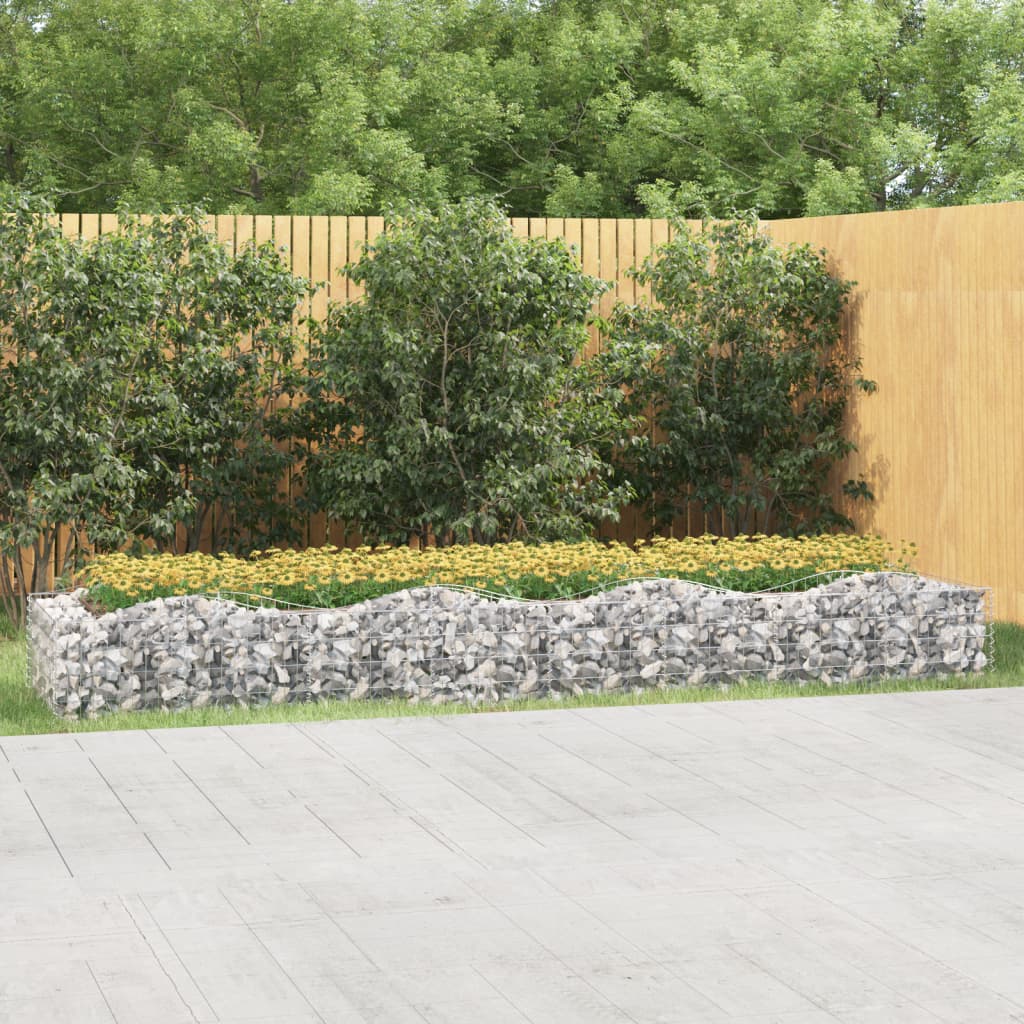 Klenutý Gabion Vyvýšený Záhon Pozinkované Železo