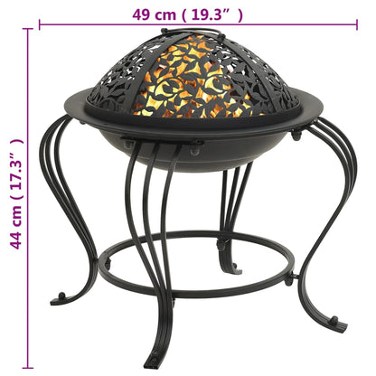 Ohniště S Pohrabáčem 49 Cm Ocel