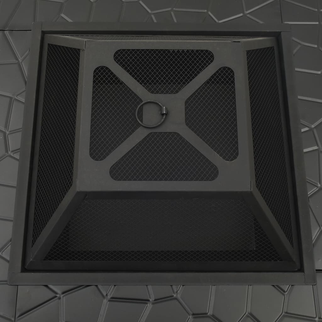 Ohniště S Pohrabáčem 79 X 79 X 46,5 Cm Xxl Ocel