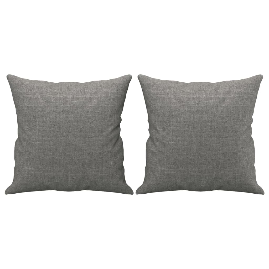 2Místná Pohovka S Polštáři A Poduškami Tmavě Šedá 140 Cm Textil