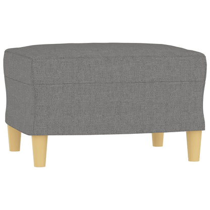 Křeslo S Podnožkou Tmavě Šedé Textil