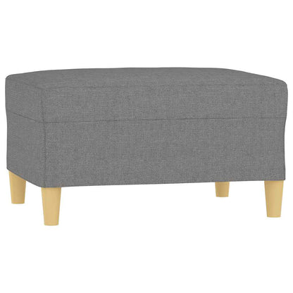 3Místná Pohovka S Podnožkou Tmavě Šedá 210 Cm Textil