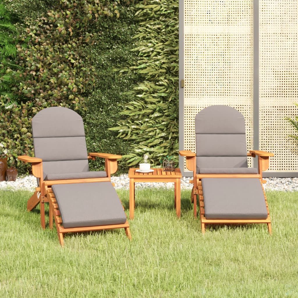 3Dílná Sada Zahradního Nábytku Adirondack Masivní Akácie