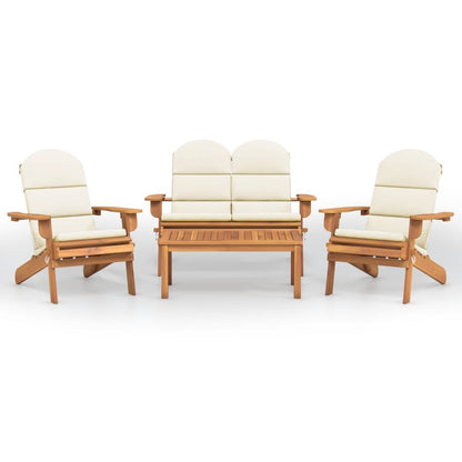 4Dílná Sada Zahradního Nábytku Adirondack Masivní Akácie