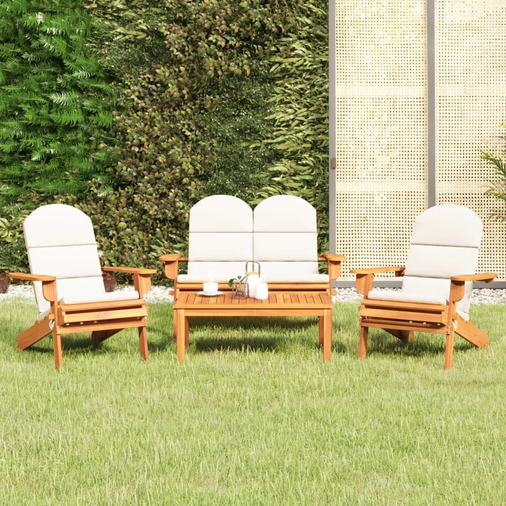 4Dílná Sada Zahradního Nábytku Adirondack Masivní Akácie