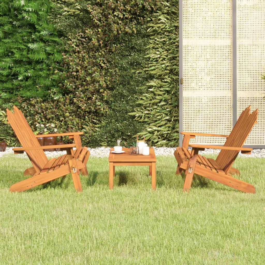 3Dílná Sada Zahradního Nábytku Adirondack Masivní Akácie