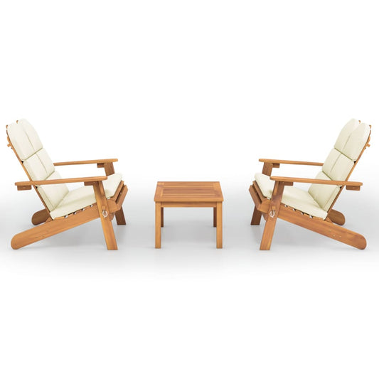 3Dílná Sada Zahradního Nábytku Adirondack Masivní Akácie