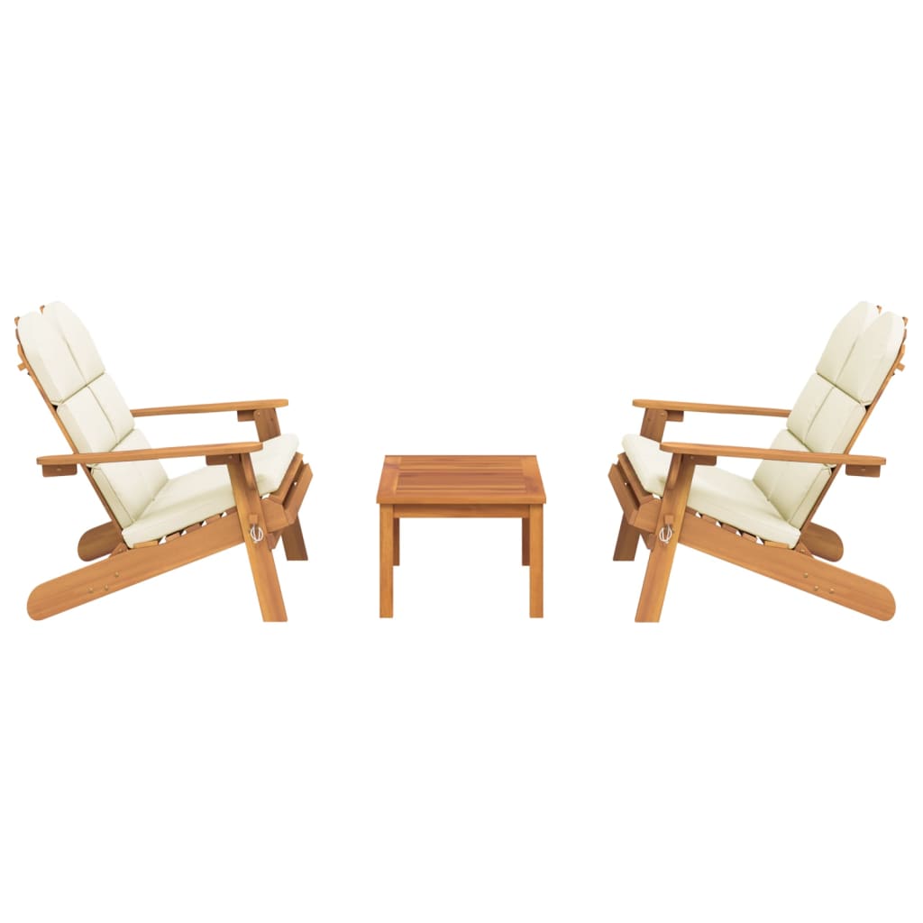 3Dílná Sada Zahradního Nábytku Adirondack Masivní Akácie