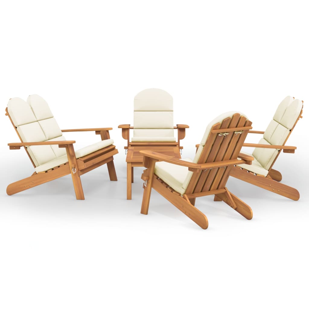 5Dílná Sada Zahradního Nábytku Adirondack Masivní Akácie