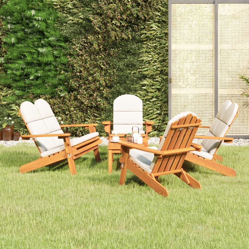 5Dílná Sada Zahradního Nábytku Adirondack Masivní Akácie