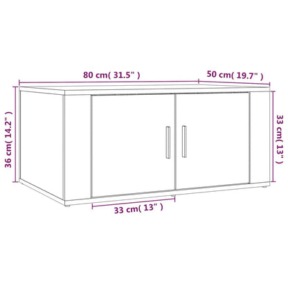 Konferenční Stolek 80 X 50 X 36 Cm Kompozitní Dřevo