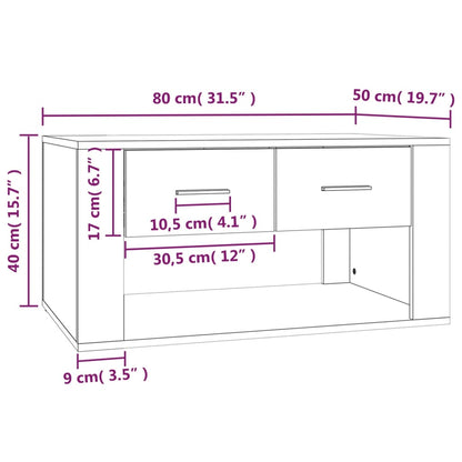 Konferenční Stolek 80X50X40 Cm Kompozitní Dřevo
