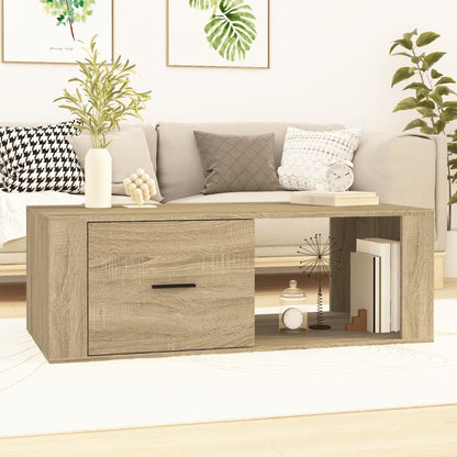 Konferenční Stolek Lesklý Bílý 100X50,5X35 Cm Kompozitní Dřevo
