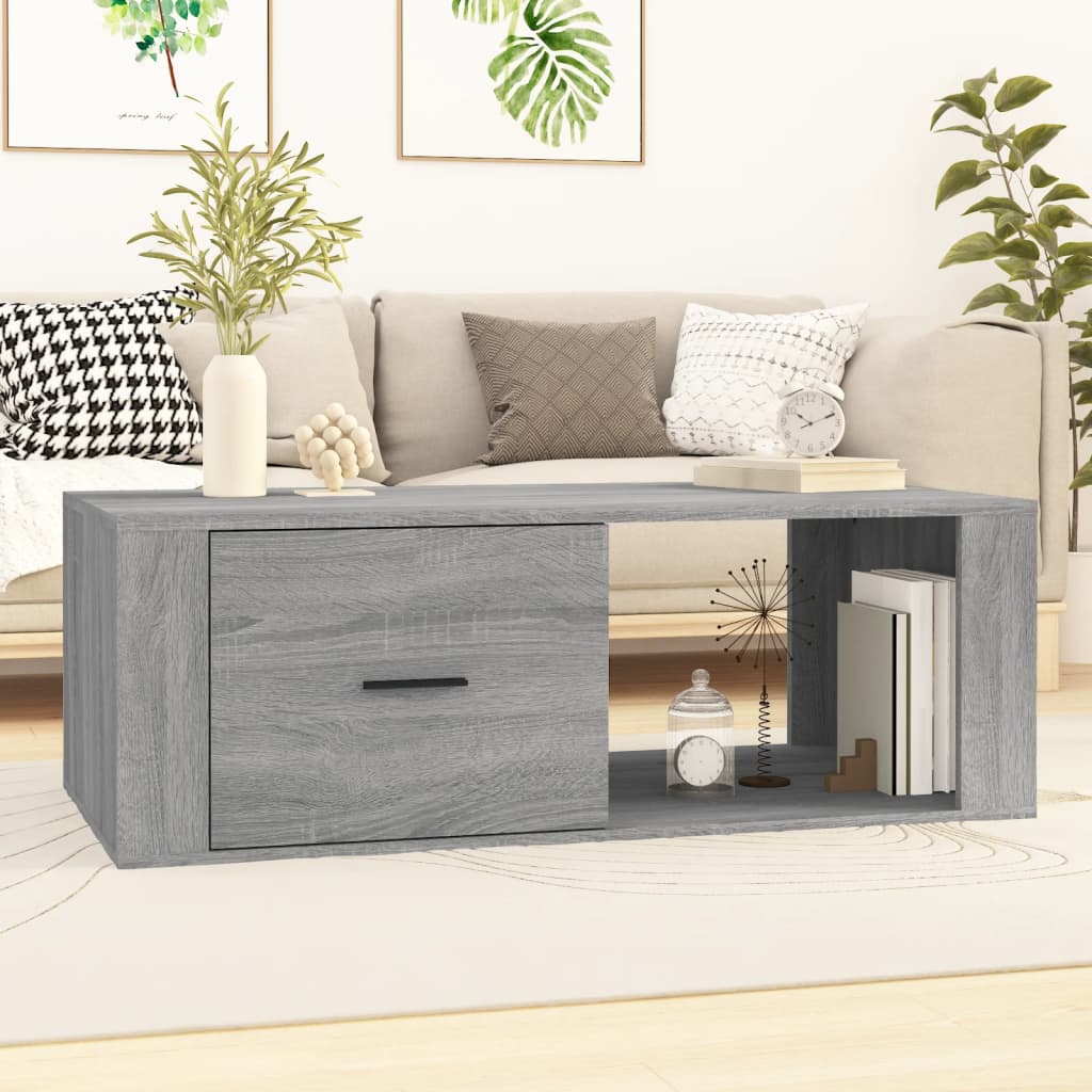 Konferenční Stolek Lesklý Bílý 100X50,5X35 Cm Kompozitní Dřevo