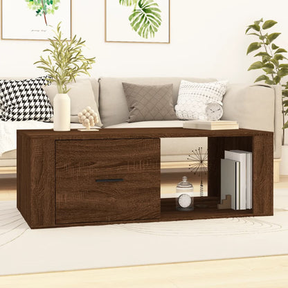 Konferenční Stolek Lesklý Bílý 100X50,5X35 Cm Kompozitní Dřevo