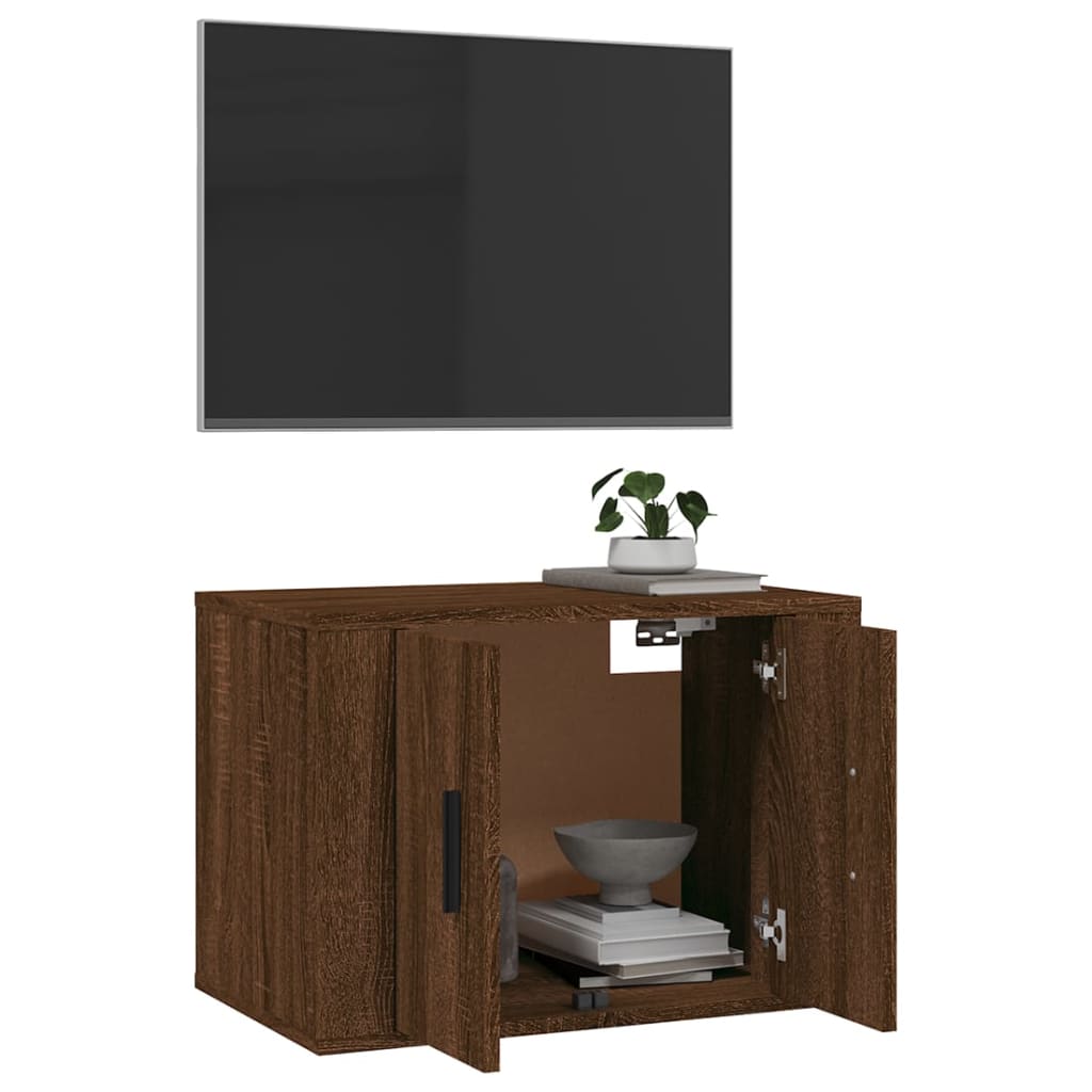 Nástěnná Tv Skříňka 57 X 34,5 X Hnědý Dub