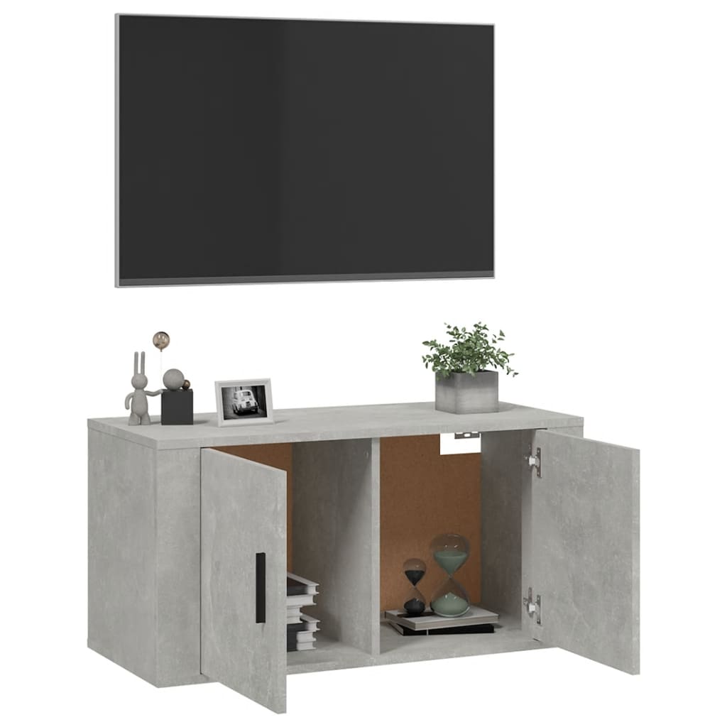 Nástěnná Tv Skříňka Betonově Šedá 80 X 34,5 X Betonová Šedá