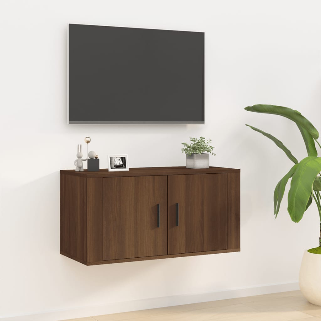 Nástěnná Tv Skříňka 57 X 34,5 X Hnědý Dub